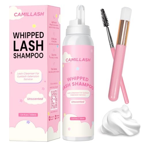 Whipped Lash Cream Shampoo Unscented Foam Cleanser | 100ml Eyelash Extension Cleaning Bath Kit for Salon & Home Use - görsel 1