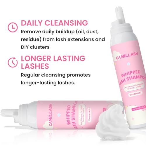 Whipped Lash Cream Shampoo Unscented Foam Cleanser | 100ml Eyelash Extension Cleaning Bath Kit for Salon & Home Use - görsel 7