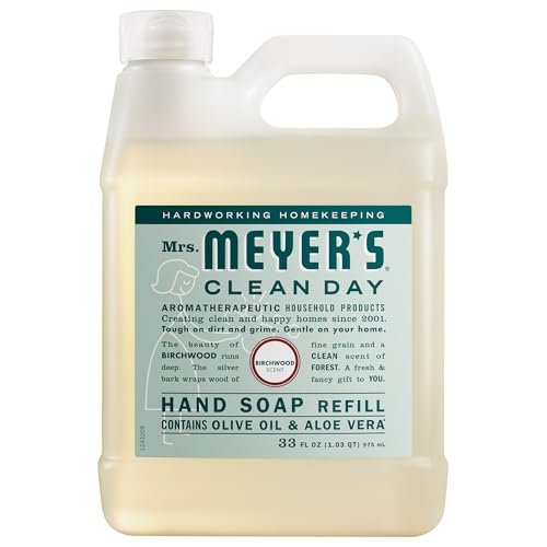 Mrs. MEYER'S CLEAN DAY Hand Soap Refill, Birchwood Scent, 33 Fl Oz Bottle - görsel 2