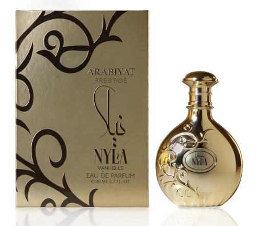 ARABIYAT PRESTIGE Nyla Vani-Elle Eau de Parfum - Unisex Vanilla & Jasmine Fragrance, 2.7 fl oz Avelisse