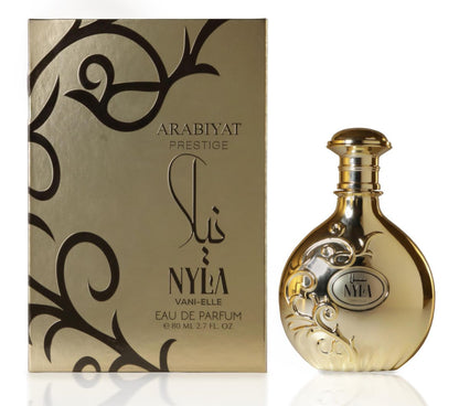 ARABIYAT PRESTIGE Nyla Vani-Elle Eau de Parfum - Unisex Vanilla & Jasmine Fragrance, 2.7 fl oz Avelisse