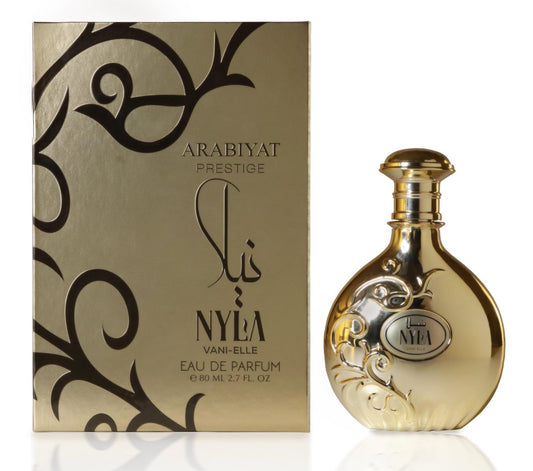 ARABIYAT PRESTIGE Nyla Vani-Elle Eau de Parfum - Unisex Vanilla & Jasmine Fragrance, 2.7 fl oz Avelisse