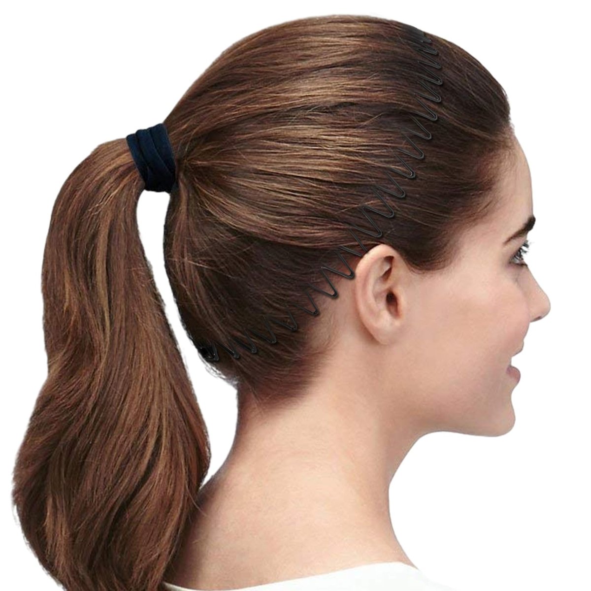 Classicseali 12 Pack Comb Headbands for Women - Full Circular Claw Headband, Flexible Plastic Circle Tooth Headband for Women & Girls (Black, Brown, White) - görsel 9