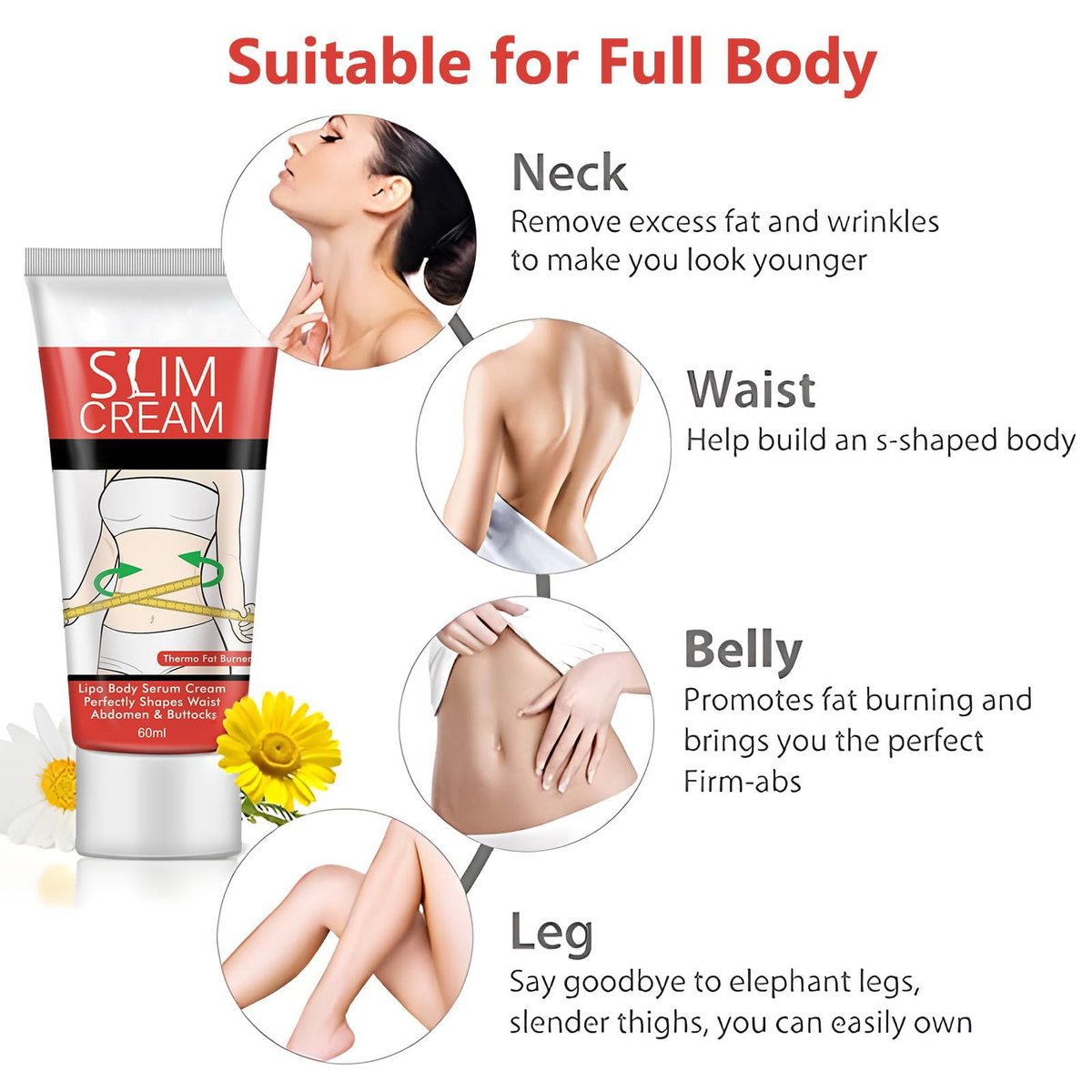 akareni Hot Cream for Belly – Slimming & Firming Fat Burning Cream for Stomach, Waist & Buttocks – Moisturizing Cellulite Cream for Women and Men - görsel 3