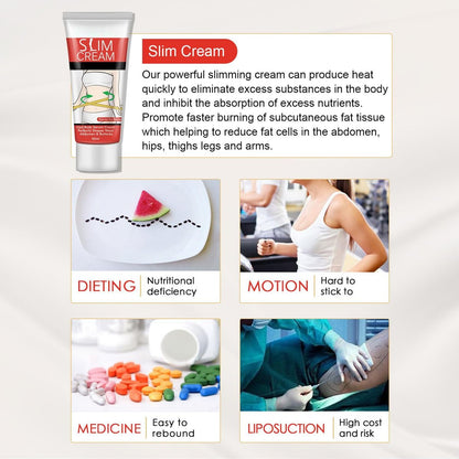 akareni Hot Cream for Belly – Slimming & Firming Fat Burning Cream for Stomach, Waist & Buttocks – Moisturizing Cellulite Cream for Women and Men