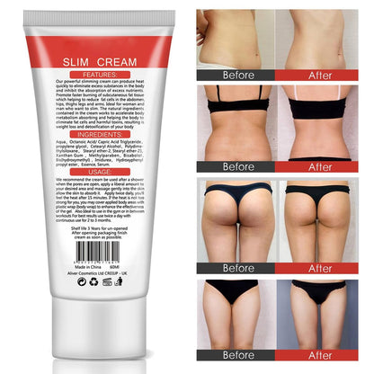 akareni Hot Cream for Belly – Slimming & Firming Fat Burning Cream for Stomach, Waist & Buttocks – Moisturizing Cellulite Cream for Women and Men