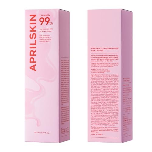 APRILSKIN TXA+Niacinamide 99 Pink Milky Toner | 99% High-Purity TXA 3% + Niacinamide 5% for Brightening | Highly Concentrated Cream Toner | Deep Moisturizing Formula for Dull Skin | 5.07 fl.oz. - görsel 18