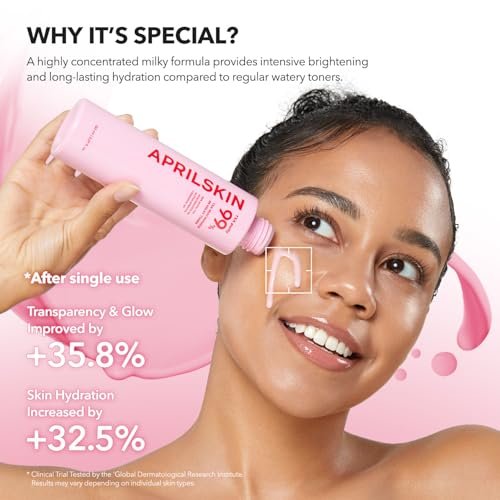 APRILSKIN TXA+Niacinamide 99 Pink Milky Toner | 99% High-Purity TXA 3% + Niacinamide 5% for Brightening | Highly Concentrated Cream Toner | Deep Moisturizing Formula for Dull Skin | 5.07 fl.oz. - görsel 6
