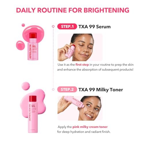 APRILSKIN TXA+Niacinamide 99 Pink Milky Toner | 99% High-Purity TXA 3% + Niacinamide 5% for Brightening | Highly Concentrated Cream Toner | Deep Moisturizing Formula for Dull Skin | 5.07 fl.oz. - görsel 12