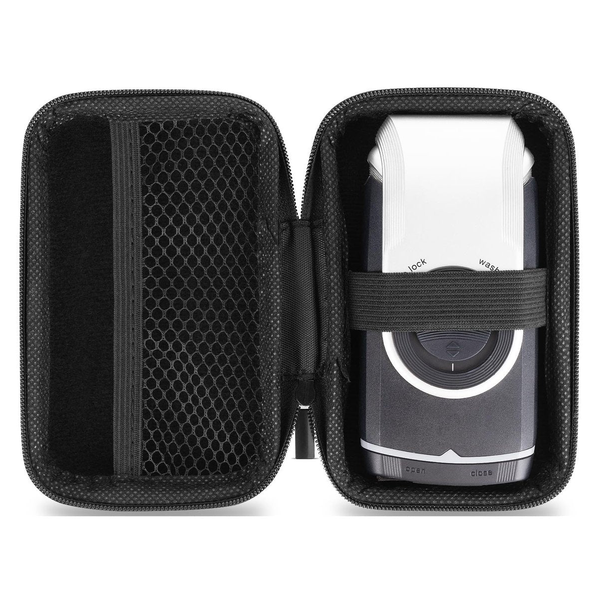 Linkidea Travel Shaver Case - Protective Mini Electric Razor Storage Bag for Braun M60, M90, Portable Shaver Holder (Black) - görsel 1