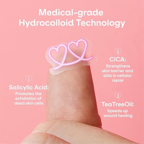 ZVYK Pimple Patches Cute for Face (28 Unique Acne Patch Designs) | Hydrocolloid, Salicylic Acid, Tea Tree | Strong Adhesion, Waterproof, Vegan | Confidence Patch Be You - görsel 6