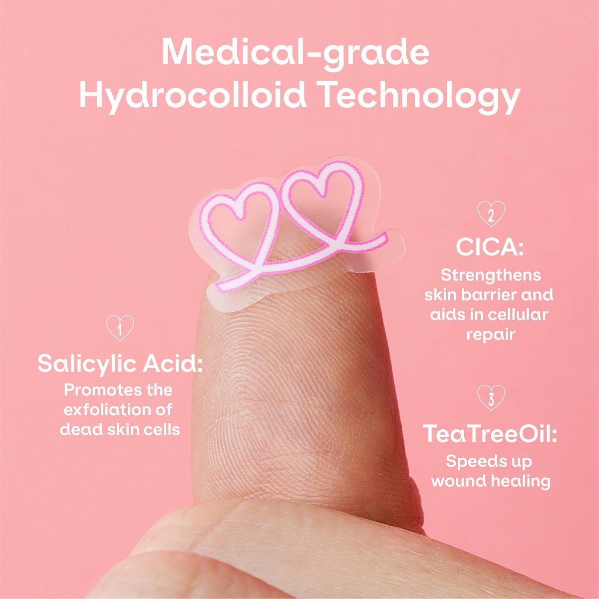 ZVYK Pimple Patches Cute for Face (28 Unique Acne Patch Designs) | Hydrocolloid, Salicylic Acid, Tea Tree | Strong Adhesion, Waterproof, Vegan | Confidence Patch Be You - görsel 5
