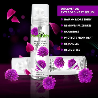 Herbishh Black Hair Color Shampoo - 3-In-1 Magic Dye for Gray Hair, 500ml + Essential Flower Hair Oil for Dry & Damaged Hair, 60ml
