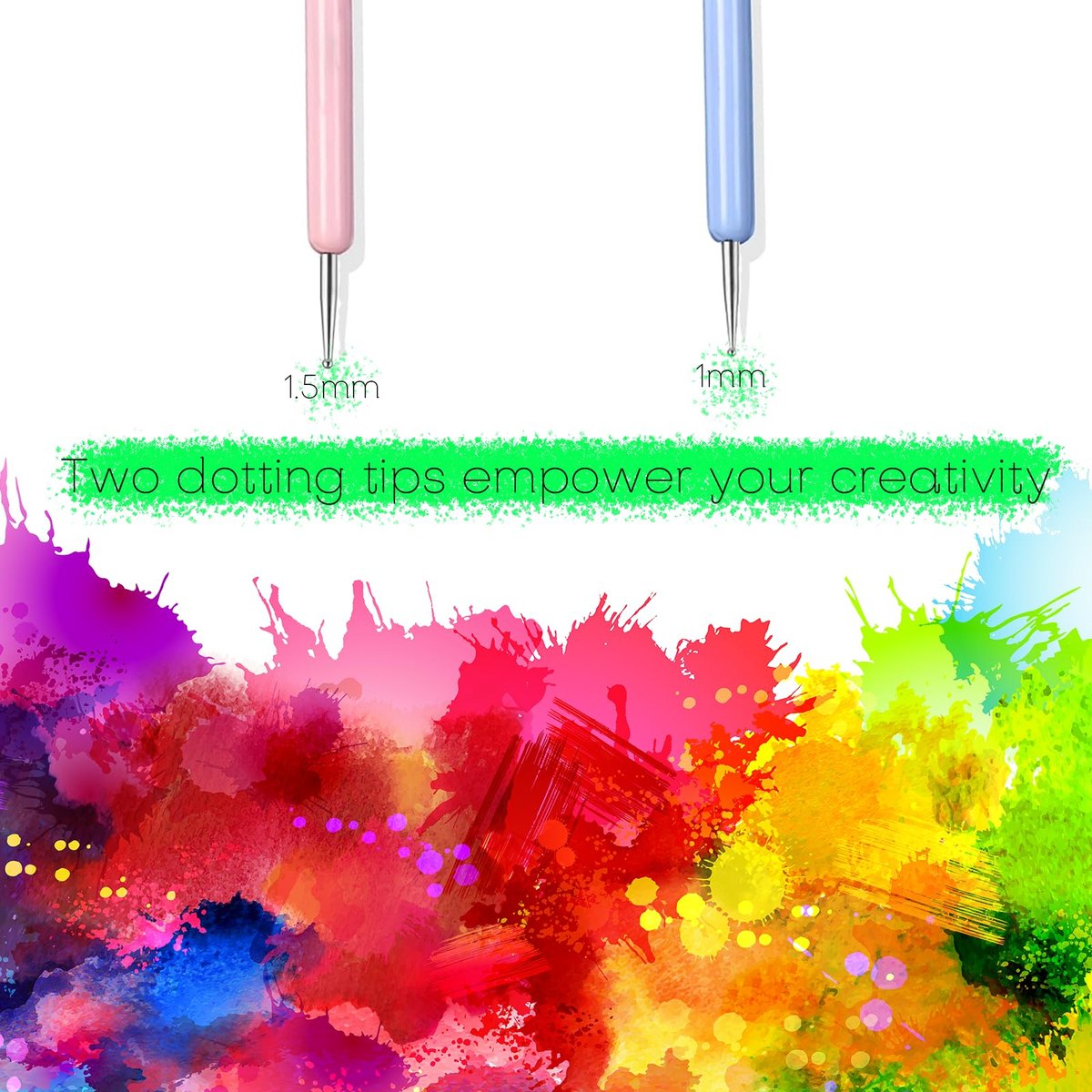 Nail Art Brushes Set - 12 Pieces Nail Design Painting Brushes with Dotting Pens for DIY Nail Art - görsel 5