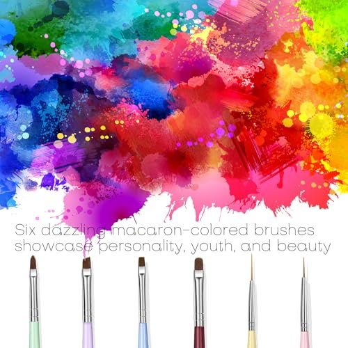 Nail Art Brushes Set - 12 Pieces Nail Design Painting Brushes with Dotting Pens for DIY Nail Art - görsel 4