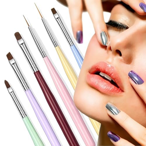 Nail Art Brushes Set - 12 Pieces Nail Design Painting Brushes with Dotting Pens for DIY Nail Art - görsel 12