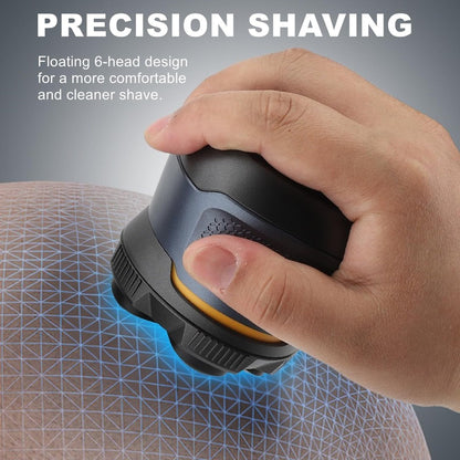 Magnetic 6-Blade Head Shaver Replacement Heads for 6D Electric Razor - 2 Pack Travel Size, Compatible with Ufree Shaver for Bald Men Avelisse