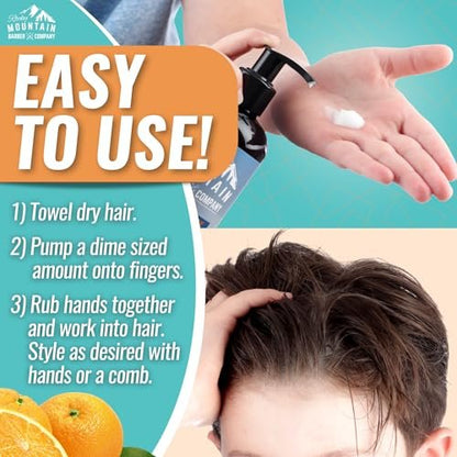 Kids Hair Styling Cream - Tame & Style Hair in Seconds - Citrus Scent, Light Hold, Low Shine - 8 oz Avelisse