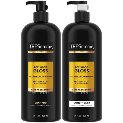 TRESemmé Lamellar Gloss Shampoo and Conditioner Set – 28 oz Each, for Glossy, Sleek Hair & Frizz Control Avelisse