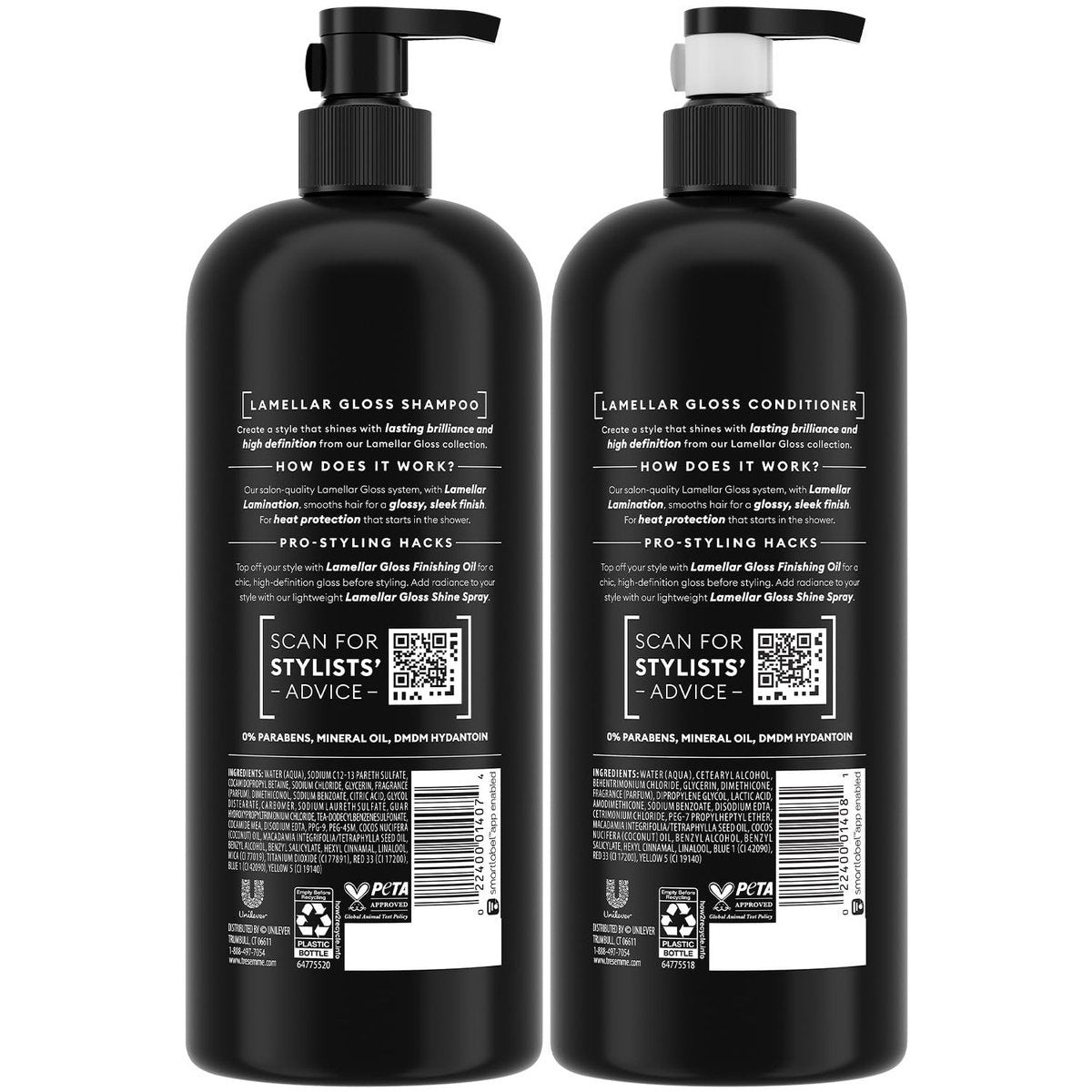 TRESemmé Lamellar Gloss Shampoo and Conditioner Set – 28 oz Each, for Glossy, Sleek Hair & Frizz Control Avelisse