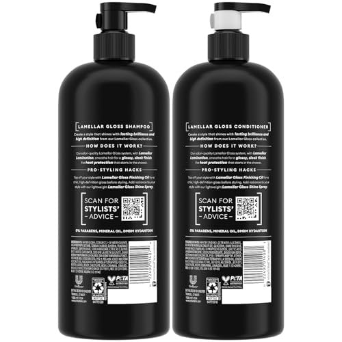 TRESemmé Lamellar Gloss Shampoo and Conditioner Set – 28 oz Each, for Glossy, Sleek Hair & Frizz Control Avelisse