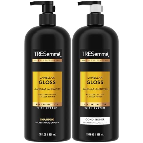 TRESemmé Lamellar Gloss Shampoo and Conditioner Set – 28 oz Each, for Glossy, Sleek Hair & Frizz Control Avelisse