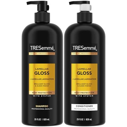 TRESemmé Lamellar Gloss Shampoo and Conditioner Set – 28 oz Each, for Glossy, Sleek Hair & Frizz Control Avelisse