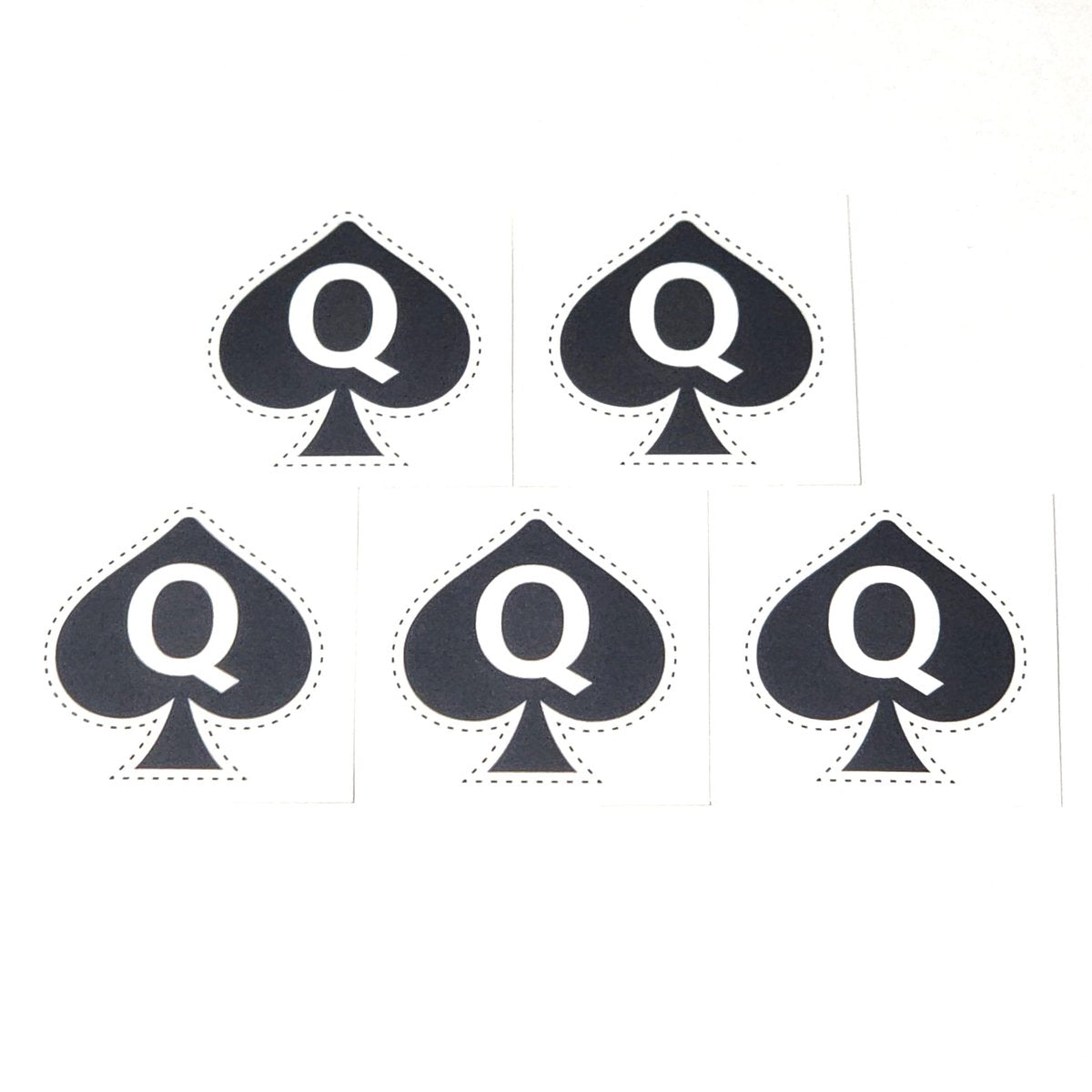 Queen of Spades Temporary Tattoo – 5-Piece Black Small Tattoos for Adults - görsel 2