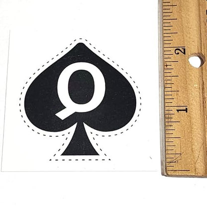 Queen of Spades Temporary Tattoo – 5-Piece Black Small Tattoos for Adults
