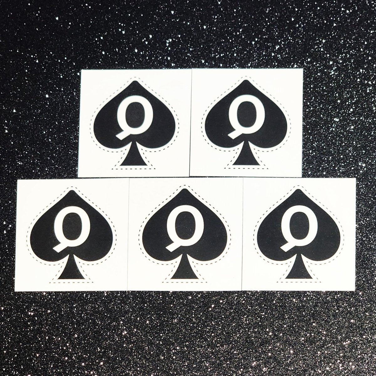 Queen of Spades Temporary Tattoo – 5-Piece Black Small Tattoos for Adults - görsel 16
