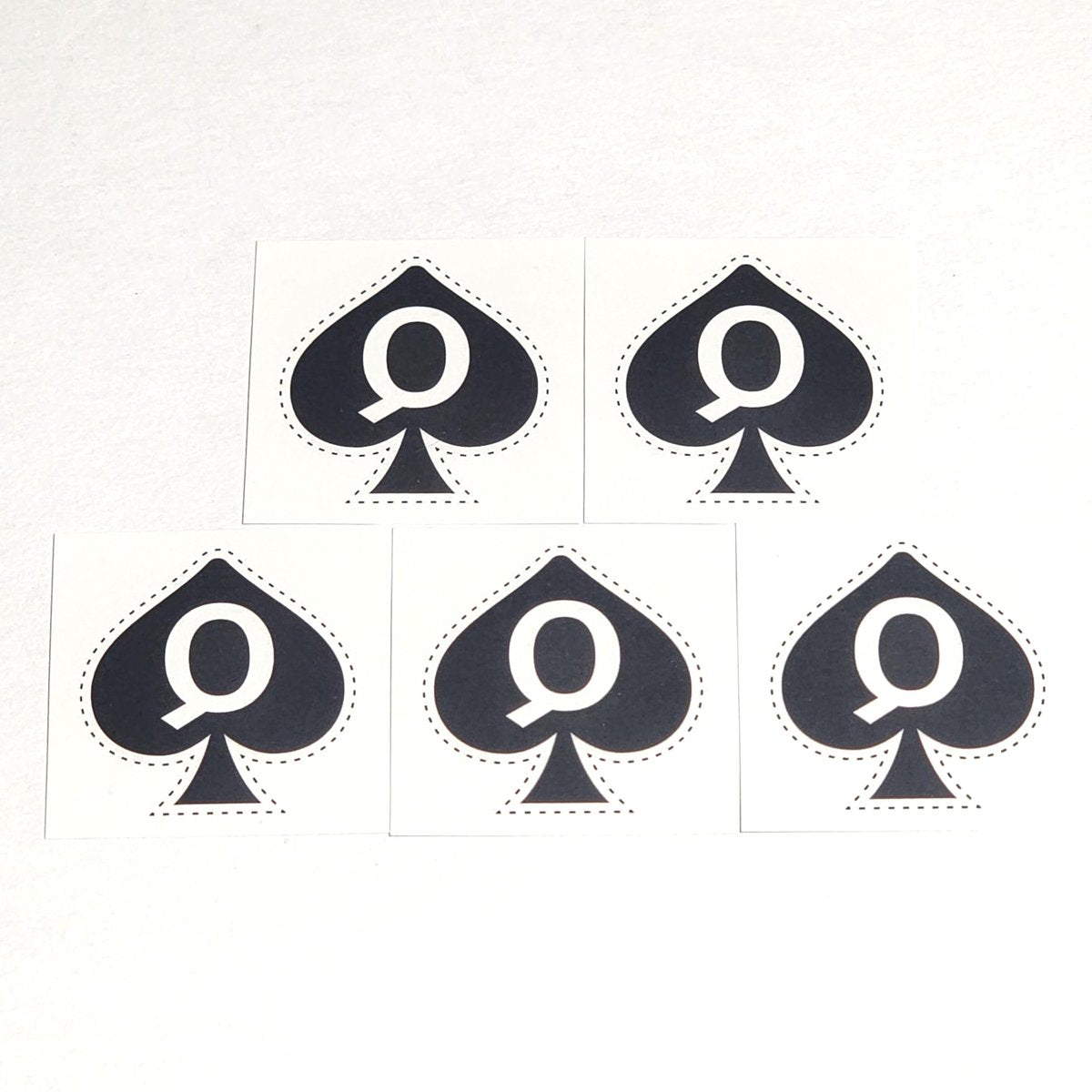 Queen of Spades Temporary Tattoo – 5-Piece Black Small Tattoos for Adults - görsel 4