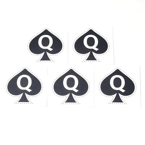 Queen of Spades Temporary Tattoo – 5-Piece Black Small Tattoos for Adults - görsel 1
