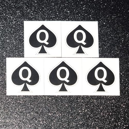 Queen of Spades Temporary Tattoo – 5-Piece Black Small Tattoos for Adults - görsel 17