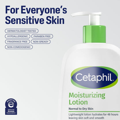Cetaphil Face & Body Moisturizer, Hydrating Moisturizing Lotion for All Skin Types, Suitable for Sensitive Skin, 8 oz, Pack of 3 Avelisse