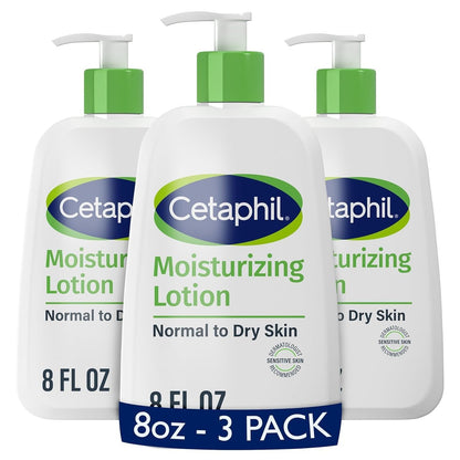 Cetaphil Face & Body Moisturizer, Hydrating Moisturizing Lotion for All Skin Types, Suitable for Sensitive Skin, 8 oz, Pack of 3 Avelisse