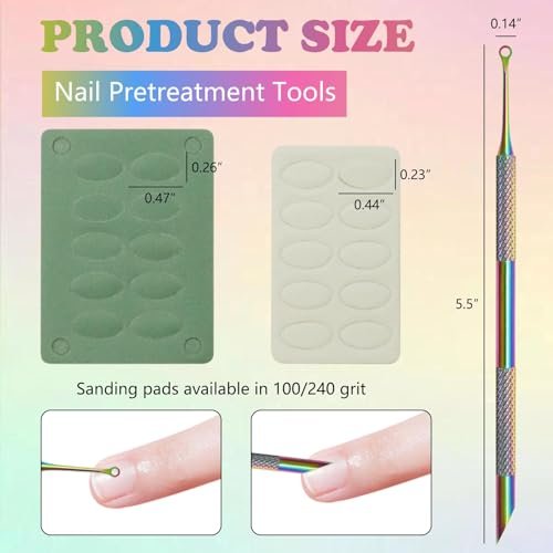 HINGTAI Color Titanium-Circle Bevel Shovel Double Head Cuticle Remover Pusher - Professional Manicure Tool for Salon & Home Use - görsel 4