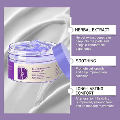 iekufes Joint Purple Gel Soothing Massage Cream – Full-Body Joint Support for Knees, Lumbar, Neck, Hands & Feet (2-Pack, 0.88 Fl Oz Each) Avelisse