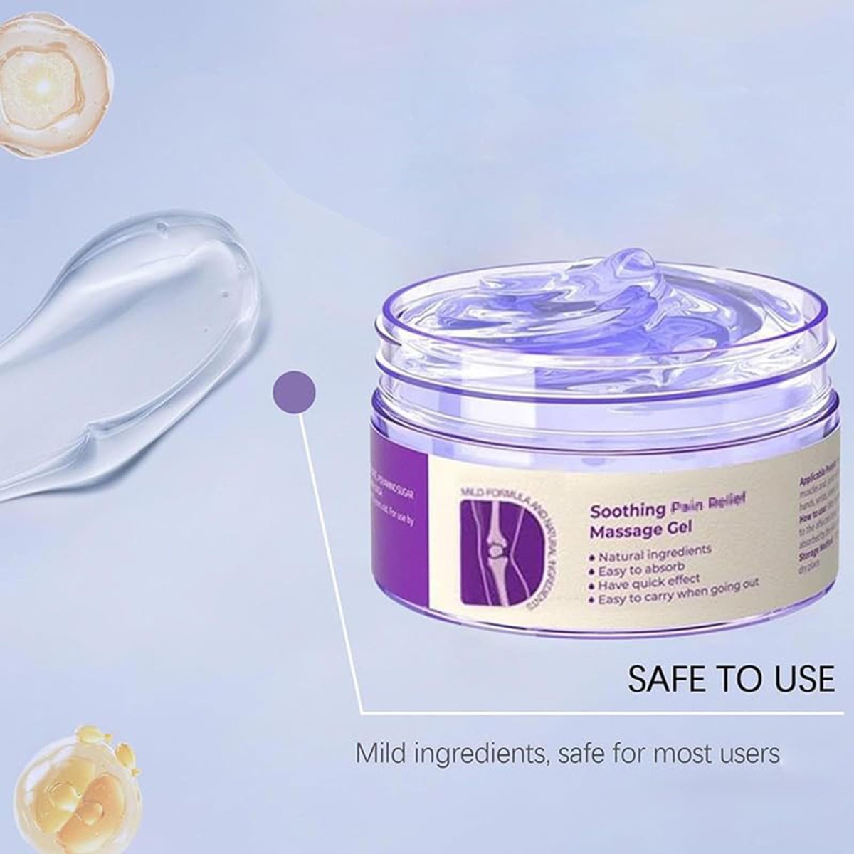 iekufes Joint Purple Gel Soothing Massage Cream – Full-Body Joint Support for Knees, Lumbar, Neck, Hands & Feet (2-Pack, 0.88 Fl Oz Each) Avelisse