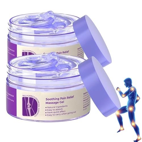 iekufes Joint Purple Gel Soothing Massage Cream – Full-Body Joint Support for Knees, Lumbar, Neck, Hands & Feet (2-Pack, 0.88 Fl Oz Each) Avelisse