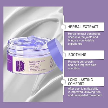 iekufes Joint Purple Gel Soothing Massage Cream – Full-Body Joint Support for Knees, Lumbar, Neck, Hands & Feet (2-Pack, 0.88 Fl Oz Each) Avelisse