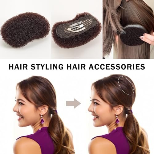 Vouchmind 3PCs Volumizing Hair Sponge Inserts with Puff Cushion Clips – Add Volume and Fullness for Women and Girls - görsel 8