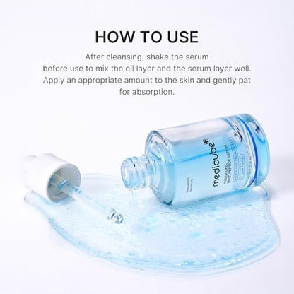 medicube Hyaluronic Multi Peptide PDRN Serum – Lightweight Water Plumping Facial Serum for Glowing, Soothing & Hydrated Skin | Korean Skincare 30ml Avelisse