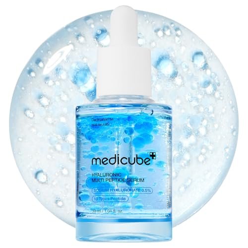 medicube Hyaluronic Multi Peptide PDRN Serum – Lightweight Water Plumping Facial Serum for Glowing, Soothing & Hydrated Skin | Korean Skincare 30ml Avelisse