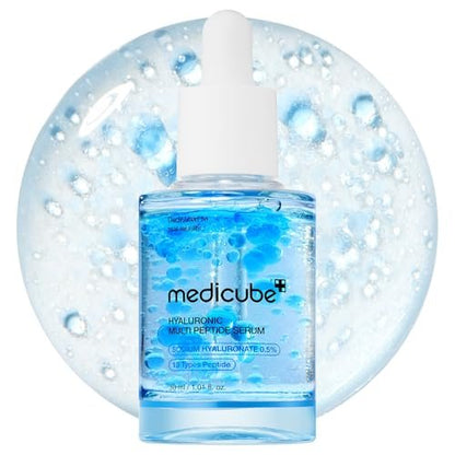 medicube Hyaluronic Multi Peptide PDRN Serum – Lightweight Water Plumping Facial Serum for Glowing, Soothing & Hydrated Skin | Korean Skincare 30ml Avelisse
