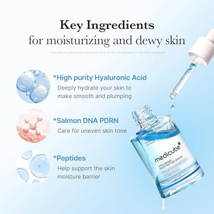 medicube Hyaluronic Multi Peptide PDRN Serum – Lightweight Water Plumping Facial Serum for Glowing, Soothing & Hydrated Skin | Korean Skincare 30ml Avelisse