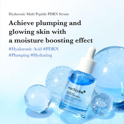 medicube Hyaluronic Multi Peptide PDRN Serum – Lightweight Water Plumping Facial Serum for Glowing, Soothing & Hydrated Skin | Korean Skincare 30ml Avelisse