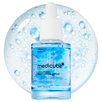 medicube Hyaluronic Multi Peptide PDRN Serum – Lightweight Water Plumping Facial Serum for Glowing, Soothing & Hydrated Skin | Korean Skincare 30ml Avelisse
