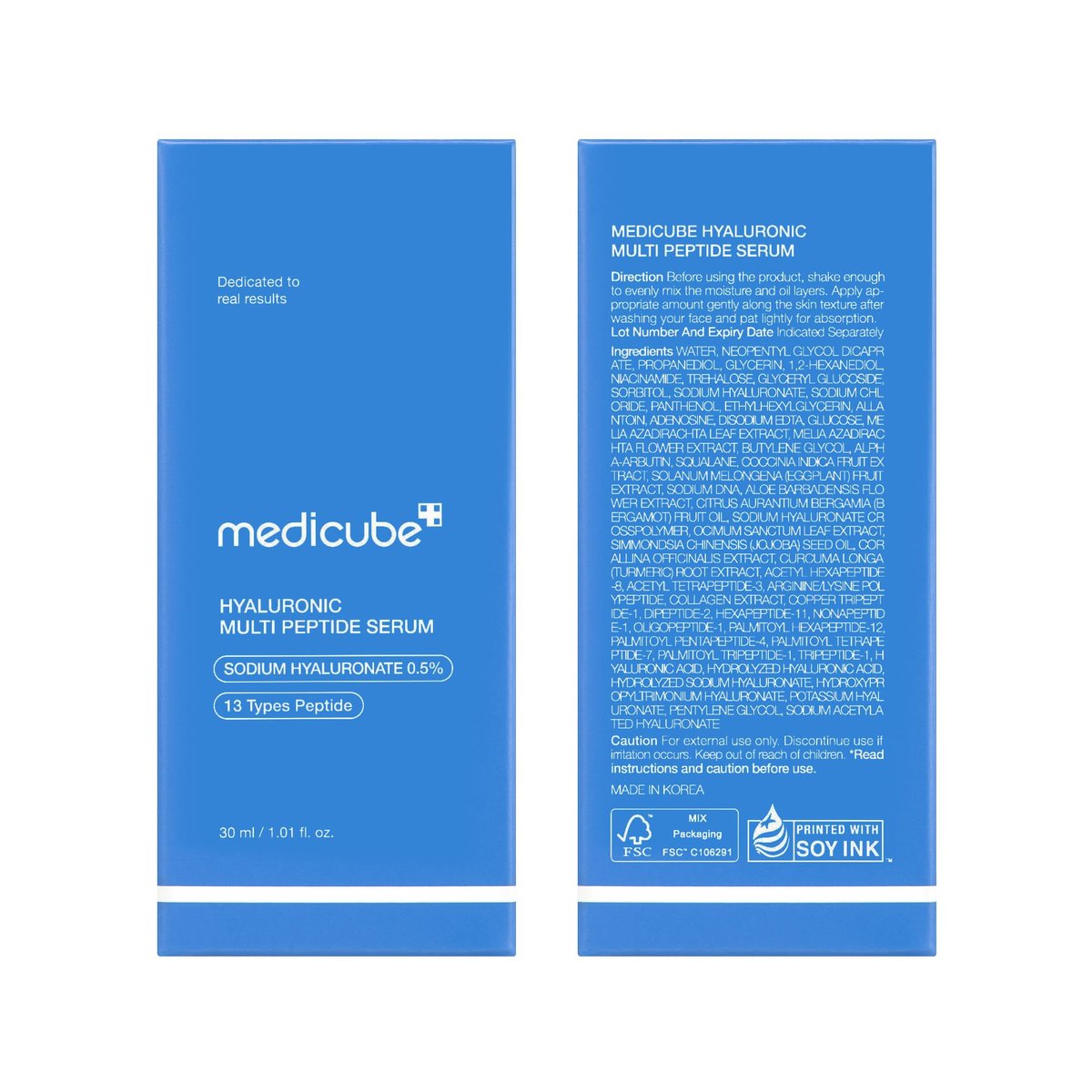medicube Hyaluronic Multi Peptide PDRN Serum – Lightweight Water Plumping Facial Serum for Glowing, Soothing & Hydrated Skin | Korean Skincare 30ml Avelisse