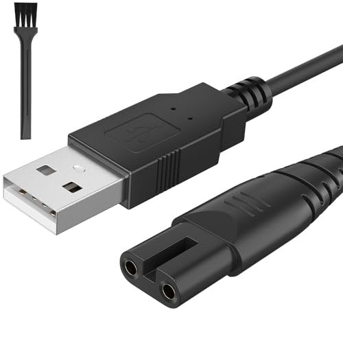 Meliya USB Charger Cable for Skull Pitbull Clippers – Compatible with Palm, Butterfly Kiss, Beast Clipper PRO Shaver – 3.3 Feet Charging Cord - görsel 2