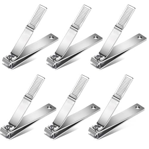 6-Piece Straight Nail Clippers for Thick Toenails – Heavy Duty Stainless Steel Edge Cutters for Men and Women - görsel 2